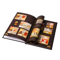 Contoh Menu Restoran Cetak Buku Hardcover Mewah Berkualitas Tinggi dengan Hot Stamping Emas Pulida Baru 2025