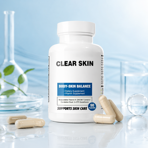 แคปซูลบำรุงผิวสูตรเข้มข้น ผสม DIM 5-HTP วิตามินบี5 สำหรับ<span class=keywords><strong>สิว</strong></span>ฮอร์โมน ช่วยปรับสมดุลและบำรุงอารมณ์ รับผลิตแบบ OEM&ODM - Product Image 1