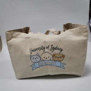 Bolso de compras de lona de algodón orgánico natural reutilizable respetuoso con el medio ambiente 6 bolsillos 6 compartimentos - Product Image 4