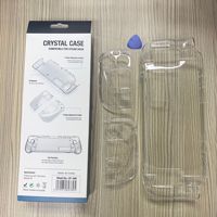 Coque de protection rigide en cristal transparente pour PC détachable pour accessoires de Console de jeu hôte de pont Steam