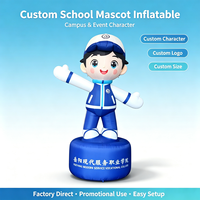 Mascotte florale gonflable géante personnalisée 4m en tissu Oxford imperméable avec ventilateur intégré, résistante au soleil, installation facile pour la publicité universitaire