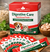 Pâte digestive pour animaux de compagnie en marque privée pour chiens et chats, complément probiotique pour la santé intestinale, 15 g x 30 sachets