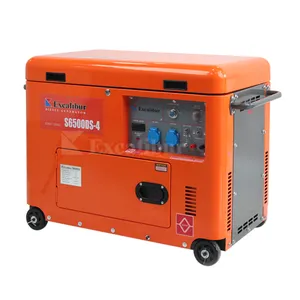 공냉식 휴대용 침묵 5kw 5.5kva 6kw 6kva 디젤 발전기