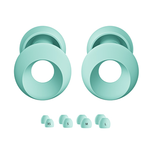 Tapones de silicona silenciosos y personalizables con logo, 4 tamaños, para tiro, natación, protección auditiva, sueño, con función plegable incluida - Product Image 1