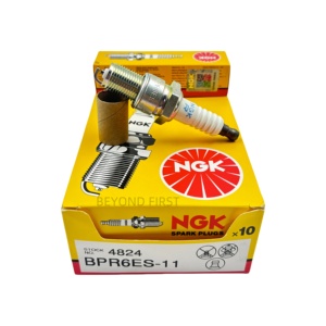 หัวเทียน NGK ของแท้จากผู้จัดจำหน่ายที่ได้รับการรับรอง รุ่น 4824 BPR6ES-11 สำหรับรถยนต์ออดี้ 2.2 เทอร์โบ, 2.2 ปี 1982-1991  OEM 596221, 3496291 - Product Image 1