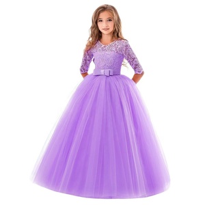 <span class=keywords><strong>Robe</strong></span> <span class=keywords><strong>de</strong></span> mariée <span class=keywords><strong>pour</strong></span> petite fille avec nœud, <span class=keywords><strong>robe</strong></span> <span class=keywords><strong>de</strong></span> demoiselle d'honneur, <span class=keywords><strong>robe</strong></span> <span class=keywords><strong>de</strong></span> <span class=keywords><strong>princesse</strong></span> à manches 3/4, décontractée, d'été, à pois, respirante - Product Image 6