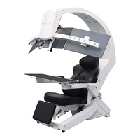 IW-320 Zero Gravity Recline Workstation Chair GIMI Gaming COCKPIT , Works Triple FIVE MonitorS Tilting Rig Imperator VR IW320