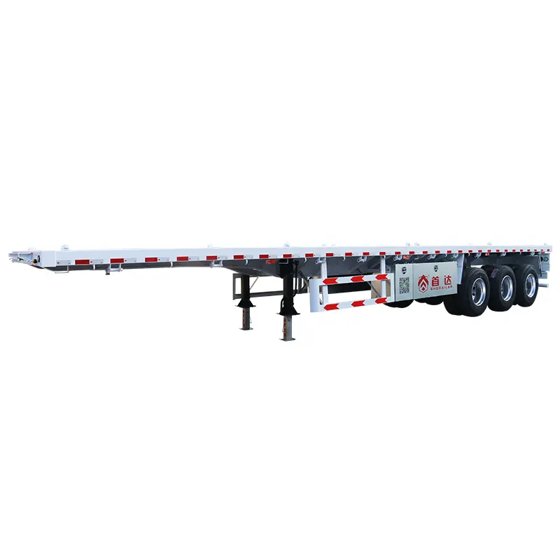 large semi-trailer capable of transporting car freight 3 4 axles 40ft flatbed container