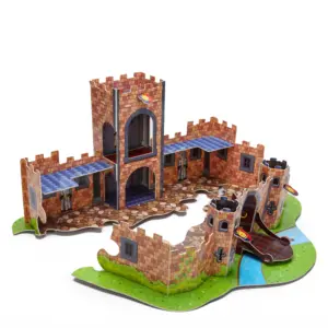 Custom alta qualidade colorido 3d castelo jogos de papel puzzle quebra-cabeças para criança