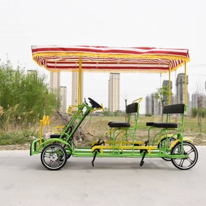 <span class=keywords><strong>Bicicleta</strong></span> <span class=keywords><strong>Familiar</strong></span> Tándem de <span class=keywords><strong>4</strong></span> <span class=keywords><strong>Ruedas</strong></span> para <span class=keywords><strong>4</strong></span> Personas, <span class=keywords><strong>Bicicleta</strong></span> Surrey para Adultos, Venta Caliente de Fábrica - Product Image 2