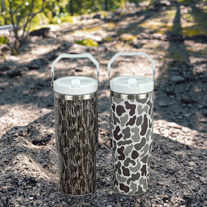 30oz Uv मुद्रित कैमलौफ्लूज टंबलर के साथ कॉफी टंबलर पानी की बोतल - Product Image 1