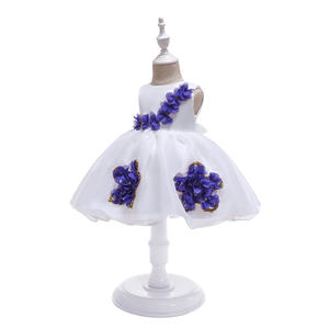 Vestidos de Verano Exclusivos al por Mayor para Niñas, Ropa Infantil con Volantes, Vestidos de Princesa con Flores para Fiestas de Cumpleaños, para Bebés de 0 a 3 Meses - Product Image 3