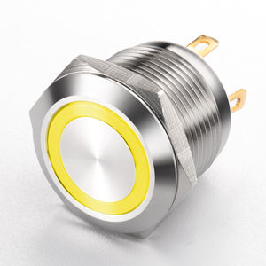 Anti-vandal 16mm Metal Black <strong>5</strong> Pin <strong>Power</strong> Start Pushbutton Momentary Blue LED Waterproof <strong>Push</strong> <strong>Button</strong> <strong>Switches</strong> 12V for Marine Boat - Product Image 6