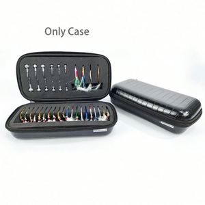 Black Fishing Tackle Box Pocket Storage Fly Fishing <b>Tray</b> Organizer Box with Waterproof Travel Fly Jig Lures Box - Product Image 4
