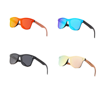 Lunettes de soleil polarisées carrées tendance 2025, monture en bois sans cerclage, verres TAC 1504, protection UV PC %, personnalisables avec logo