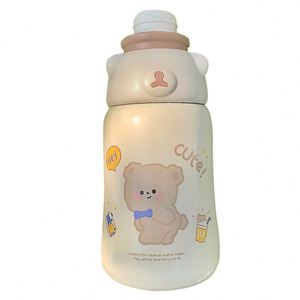 New 1130Ml Cute Kids Cartoon <b>Thermos</b> Cup Water <b>Bottle</b> Gold Plated <b>Thermos</b> With Straw High Color Value Stainless Steel - Product Image 2