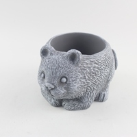 Jardinière d'animaux en ciment faite à la main écologique Design classique Décorations de jardin extérieur Pots de fleurs au sol pour le jardinage à la maison