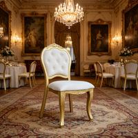 Chaise Chiavari Moderne en Aluminium Doré pour Hôtels et Banquets, Chaise de Salle à Manger avec Cadre en Aluminium, Chaises de Mariage Louis de Luxe Populaires pour Événements