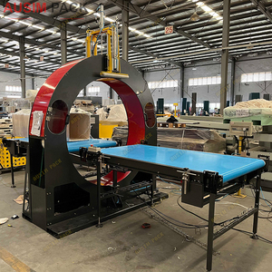 Hoàn toàn tự động đồ nội thất bằng gỗ cửa <span class=keywords><strong>Pallet</strong></span> orbital ngang căng máy bao bì, Stretch <span class=keywords><strong>wrapper</strong></span> nhựa <span class=keywords><strong>wrapper</strong></span> - Product Image 4