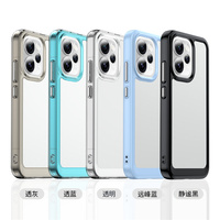 Coque de téléphone Lichicase style Ins, transparente avec bord coloré pour OPPO Reno 15FS 15 Pro Mini A6X, coque personnalisée