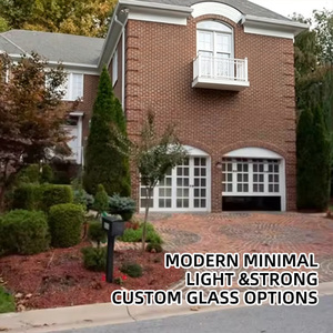 Cửa garage kính nhôm cách nhiệt, giảm tiếng ồn, kiểu tối giản 8x7, chất lượng cao, hoàn thiện, dành cho nhà ở - Product Image 4