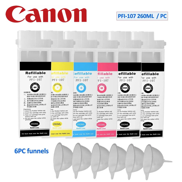 Pfi107 Refill Ink tank for Canon Ipf680 Ipf685 Ipf770 Ipf780 Ipf785 Ipf-770 Ipf 770 670 Pfi-107 Printer Ink tank