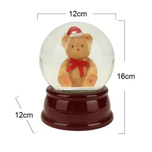 Dễ thương Gấu 3D bức tượng tuyết toàn cầu vật liệu nhựa tùy chỉnh động vật mô hình điêu khắc nhà hiển thị phòng trang trí nội thất đồ trang trí Giáng sinh - Product Image 3