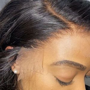 Perruque brésilienne 100 % naturelle vierge de 16 pouces, avec dentelle HD, qualité supérieure, sans colle, pré-découpée, cheveux de bébé, cuticules alignées, double trame, en cheveux humains, en promotion - Product Image 5