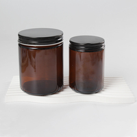 Vente en gros de pots à bougies en verre ambré vides de 8 oz avec boîte d'emballage pour la fabrication de bougies à marque privée