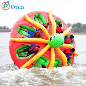 Надувной аттракцион «Вращающийся осьминог»: надувная лодка-труба «Летающий осьминог» для водных развлечений, вращающаяся, типа «Диско», «Галактика», «Твистер» - Product Image 3