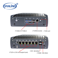 10e Gen i3 6 Lan POE Mini PC industriel robuste sans ventilateur wifi6 5G Linux pare-feu pfsense routeur Micro ordinateur serveur AES-NI