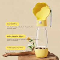 Distributeur d'eau portable en forme de patte avec grande ouverture, 580 ml, pour chien, pour la marche en extérieur, les voyages, gourde pour animaux de compagnie