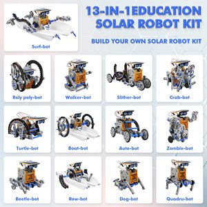 Kit de création de robot solaire STEM 13-en-1, DIY, pour les enfants de 8 à 12 ans, jouet éducatif scientifique pour garçons et filles, robotique solaire à construire - Product Image 3