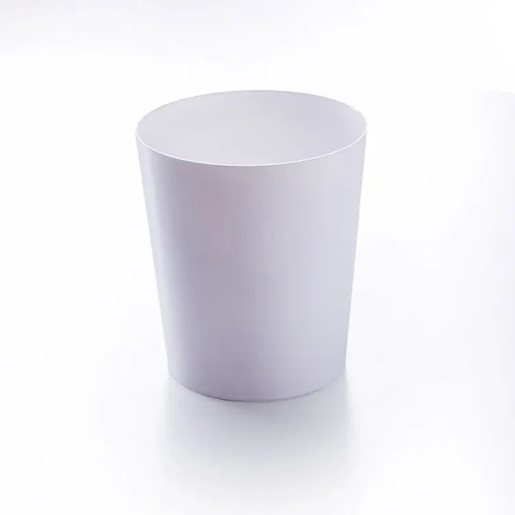 Custom Logo Transparent Blue White Cylindrical Round Clear Plastic Cup Disposable