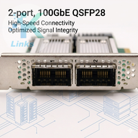 Tarjeta de Interfaz de Red Cableada Mellanox CX-4 MCX416A-CCAT, 100GbE, Doble Puerto QSFP28, PCIe 3.0x16, Adaptador Ethernet para Servidor