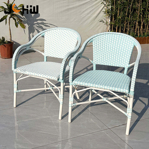 Chaise de <span class=keywords><strong>bistrot</strong></span> <span class=keywords><strong>en</strong></span> rotin PE durable et légère pour hôtel, jardin, café, restaurant, mobilier de jardin moderne et coloré - Product Image 5