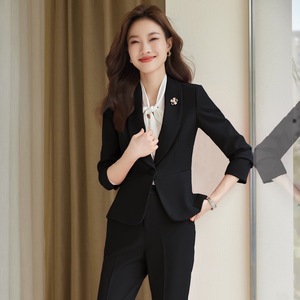 Women's Professional Long Sleeve Suit Slim Fit Elegant Work Uniform For Office Teacher Business Wear Spring 2026 Polyester - Product Image 4