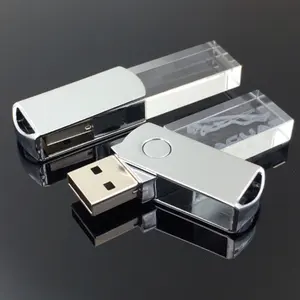 New Design Swivel Crystal USB Flash Drive Metal Body With USB 2.0 Interface
