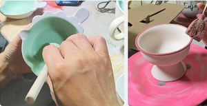 ชุดอาหารค่ำพอร์ซเลนเพ้นท์ลายด้วยมือ เป็นมิตรกับสิ่งแวดล้อม เหมาะสำหรับโอกาสต่างๆ พร้อมชุดช้อนส้อมรูปผลไม้ทำจากเซรามิก - Product Image 4