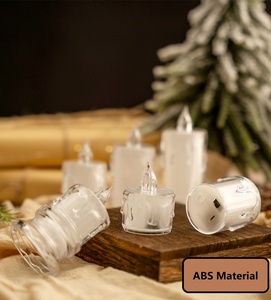 2023 candele Tealight senza fiamma tremolanti a LED popolari candele bianche piccole luci da tè con Timer azionano per mer con effetto reale - Product Image 3