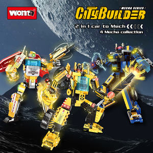 Giocattoli WOMA Building Block <span class=keywords><strong>City</strong></span> <span class=keywords><strong>Builder</strong></span> camion da costruzione Robot che trasforma Figure giocattoli - Product Image 2