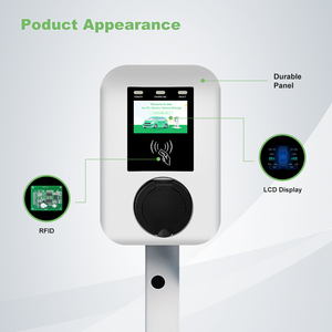 Nouvelle station de recharge murale intelligente monophasée pour véhicules électriques, compatible carte RFID / Wi-Fi, chargeur de voiture IP65 - Product Image 2