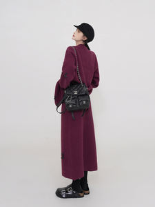 מעיל סוודר עם שרוולים ארוכים מעובה לנשים סתיו חורף סט טופ סרוג בסגנון קוריאני - Product Image 5