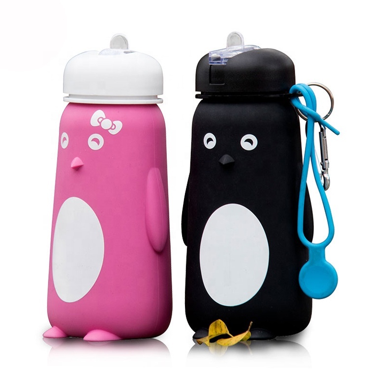 Pingouin Enfants Bouche Large Imprimé Durable D'animal Familier De Jet De Bouteille D'eau
