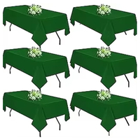 Mantel Cuadrado de Poliéster No Tejido, Color Sólido Personalizable, 60x102 Pulgadas, Lavable, Estilo Moderno, para Fiestas, Banquetes y Bodas