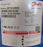 Compresseur hermétique à piston Danfoss Maneurop MT18JA4BVE MT22JC4AVE MTZ28JE4AVE à bas prix pour la réfrigération commerciale