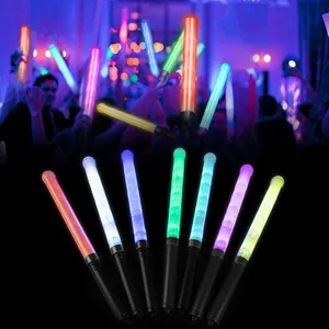 Baguette LED en silicone, baguette lumineuse personnalisée, télécommande clignotante, pour décorations de mariage, vente en gros