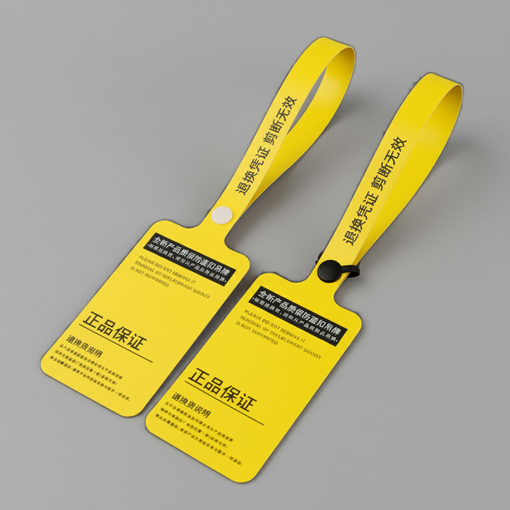 Custom Waterproof PVC Material Anti-Counterfeit Flocking Printed Hang Tags for Gift & Craft