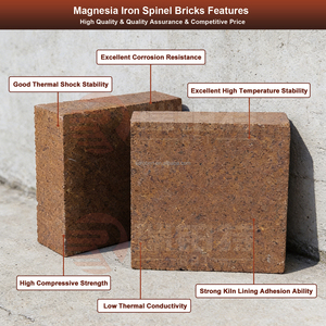 El mejor precio Magnesia Alúmina Espinela Ladrillo refractario para horno de cemento rotatorio - Product Image 3