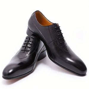 Chaussures pour hommes à enfiler, bout pointu, en cuir véritable faites à la main, légères, respirantes, antidérapantes, pour l'automne, l'été, le bureau, la carrière et les soirées - Product Image 4